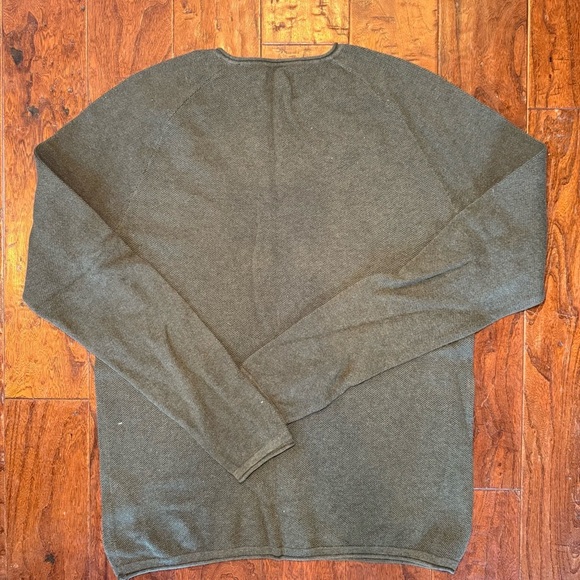 Jack and Jones Army Green Crew Waffle Knit Sweater Size XXL - Picture 9 of 9